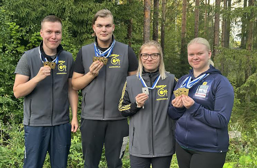 Orivesiläiset Henna ja Sami Heikkilä rohmusivat mitaleita liikkuvan maalin SM-kilpailuissa – yhteensä tuomisina oli kuusi mitalia